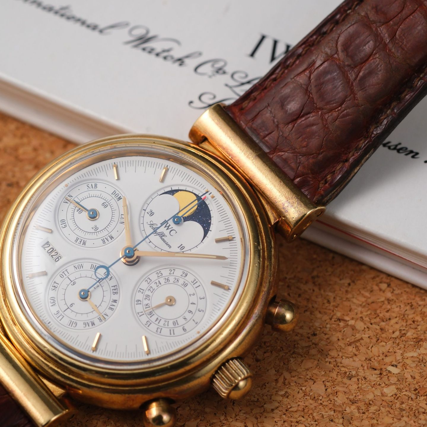 IWC Da Vinci IW3750 (1989) - Wit wijzerplaat 39mm Geelgoud (7/8)