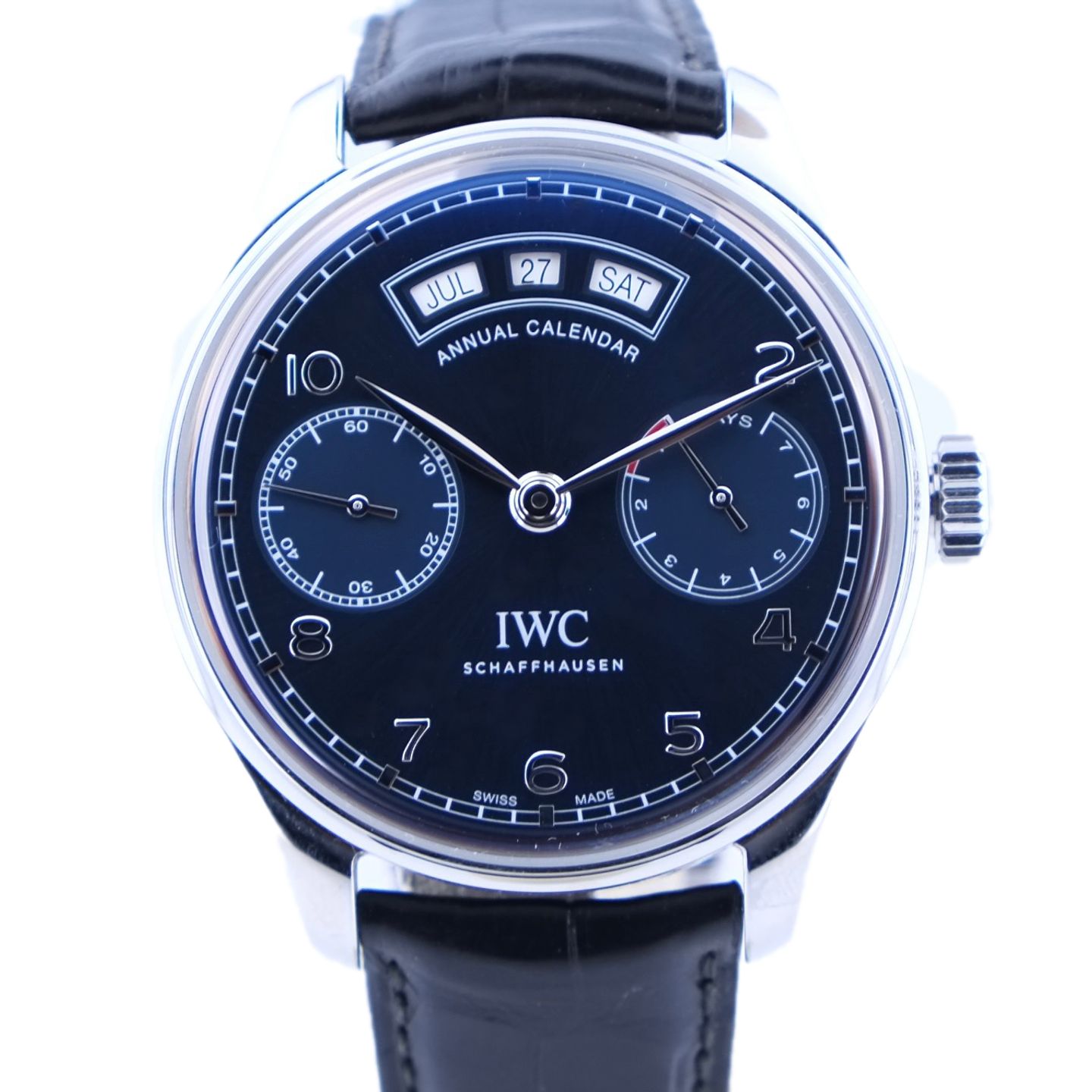IWC Portuguese Annual Calendar IW503502 (2020) - Blue dial 44 mm Steel case (1/1)
