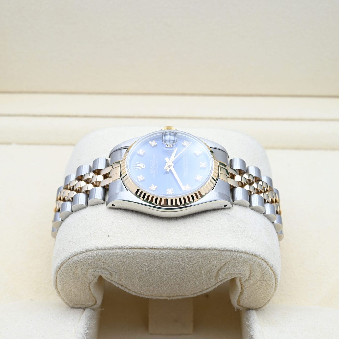 Rolex Datejust 31 68273 (1994) - Blue dial 31 mm Gold/Steel case (3/7)