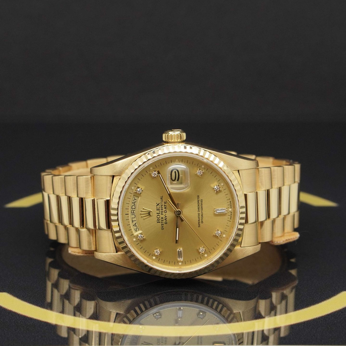 Rolex Day-Date 36 18038 (1987) - Gold dial 36 mm Yellow Gold case (4/7)