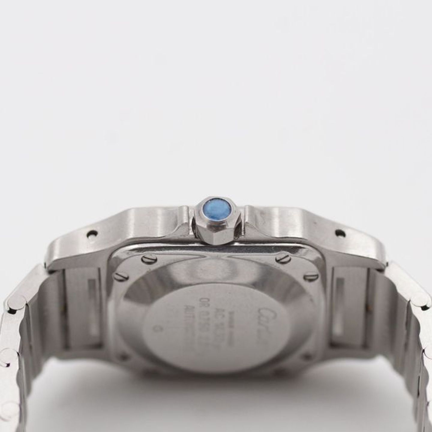 Cartier Santos 0902 (1990) - White dial 24 mm Gold/Steel case (2/8)