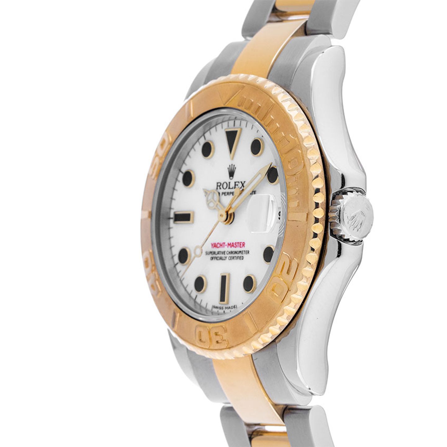 Rolex Yacht-Master 168623 (1998) - White dial 35 mm Gold/Steel case (4/8)