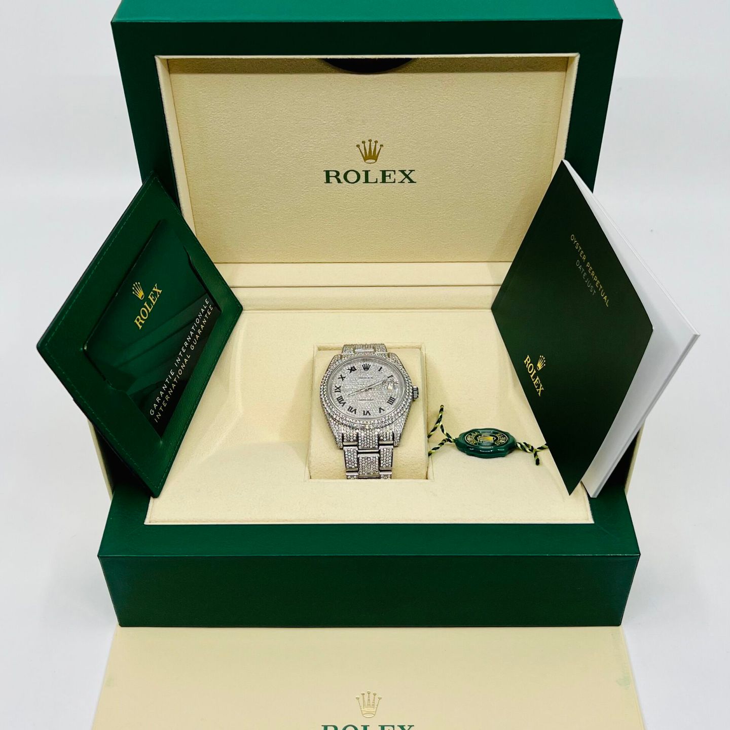 Rolex Datejust 41 126300 (2021) - Diamant wijzerplaat 41mm Staal (3/8)