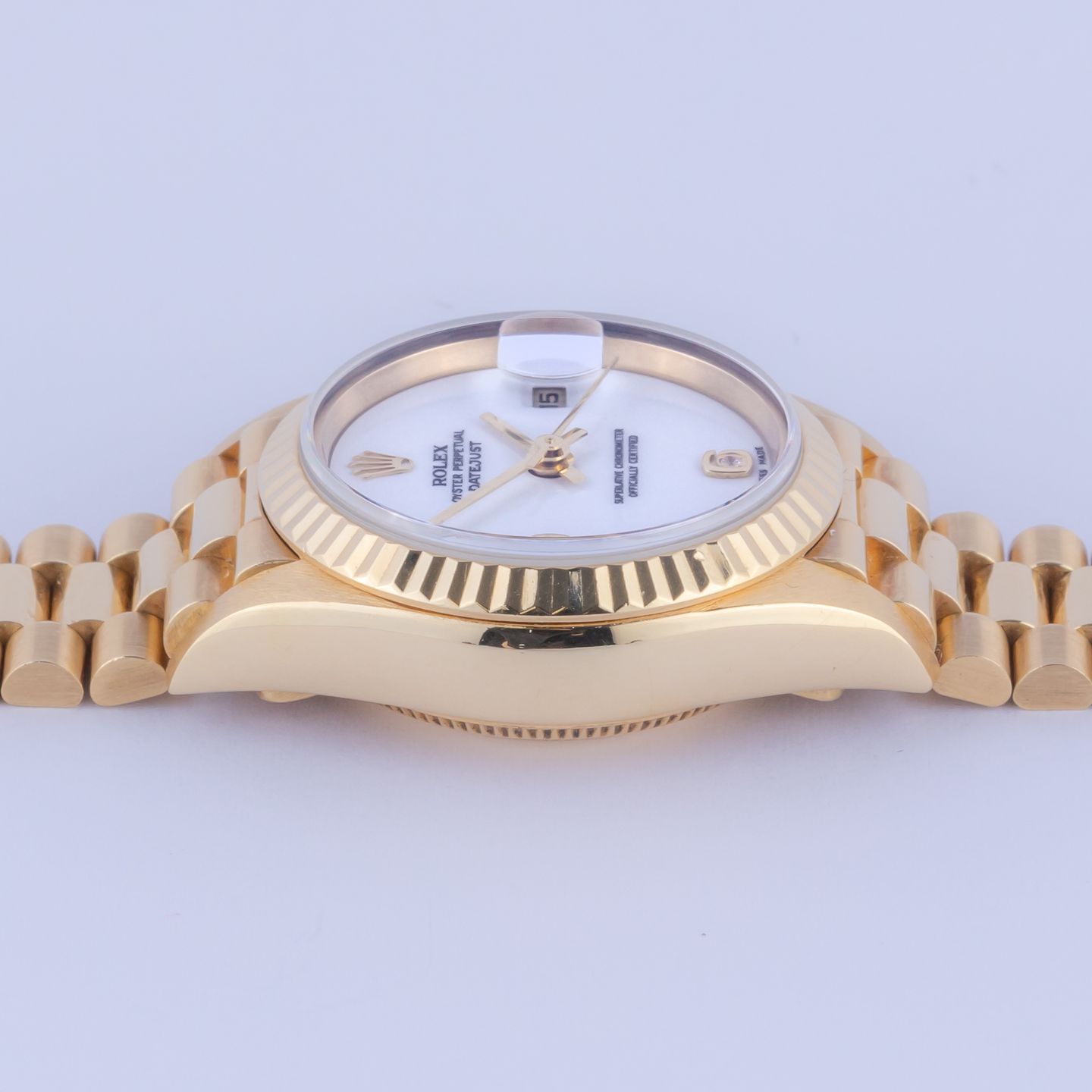 Rolex Lady-Datejust 79178 (1997) - White dial 26 mm Yellow Gold case (5/8)