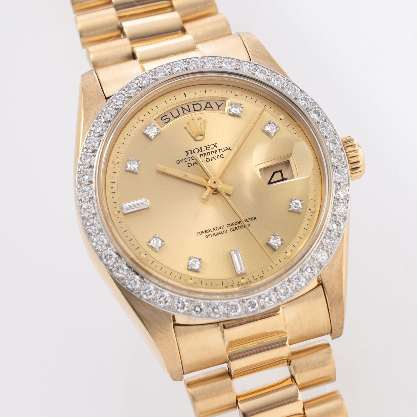 Rolex Day-Date 1804 (1975) - Champagne dial 36 mm White Gold case (3/8)