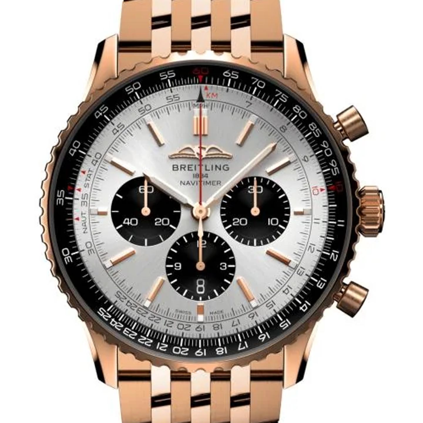 Breitling Navitimer 01 (46 MM) RB0137241G1R1 (2026) - Silver dial 46 mm Red Gold case (1/1)