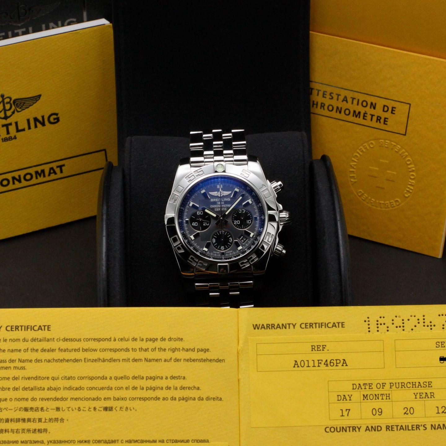 Breitling Chronomat 44 AB0110 (2012) - Grey dial 44 mm Steel case (3/8)