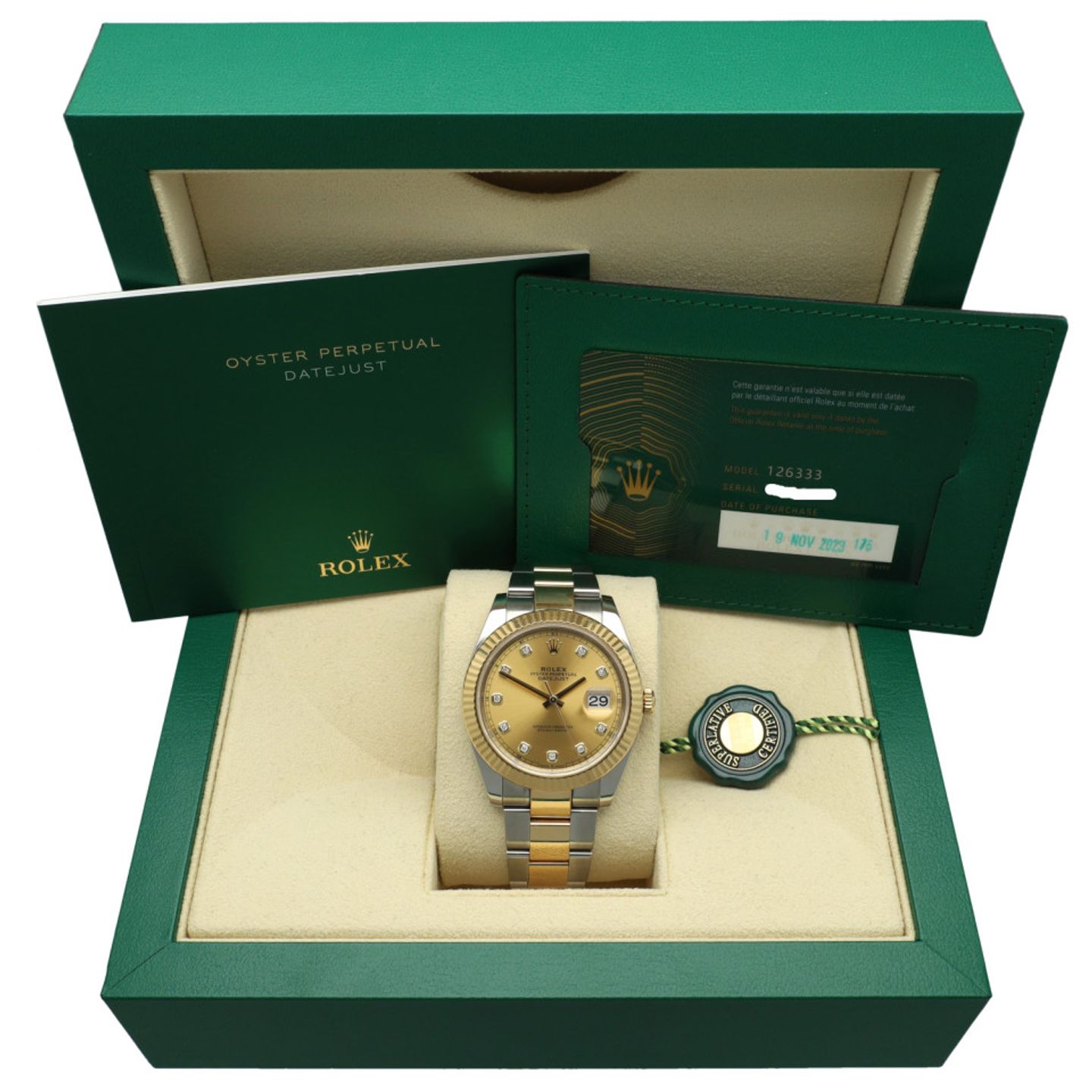 Rolex Datejust 41 126333 (2023) - Champagne dial 41 mm Gold/Steel case (7/7)