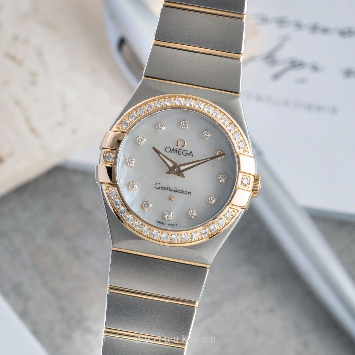 Omega Constellation Quartz 123.25.27.60.55.003 (2012) - Pearl dial 27 mm Steel case (1/8)