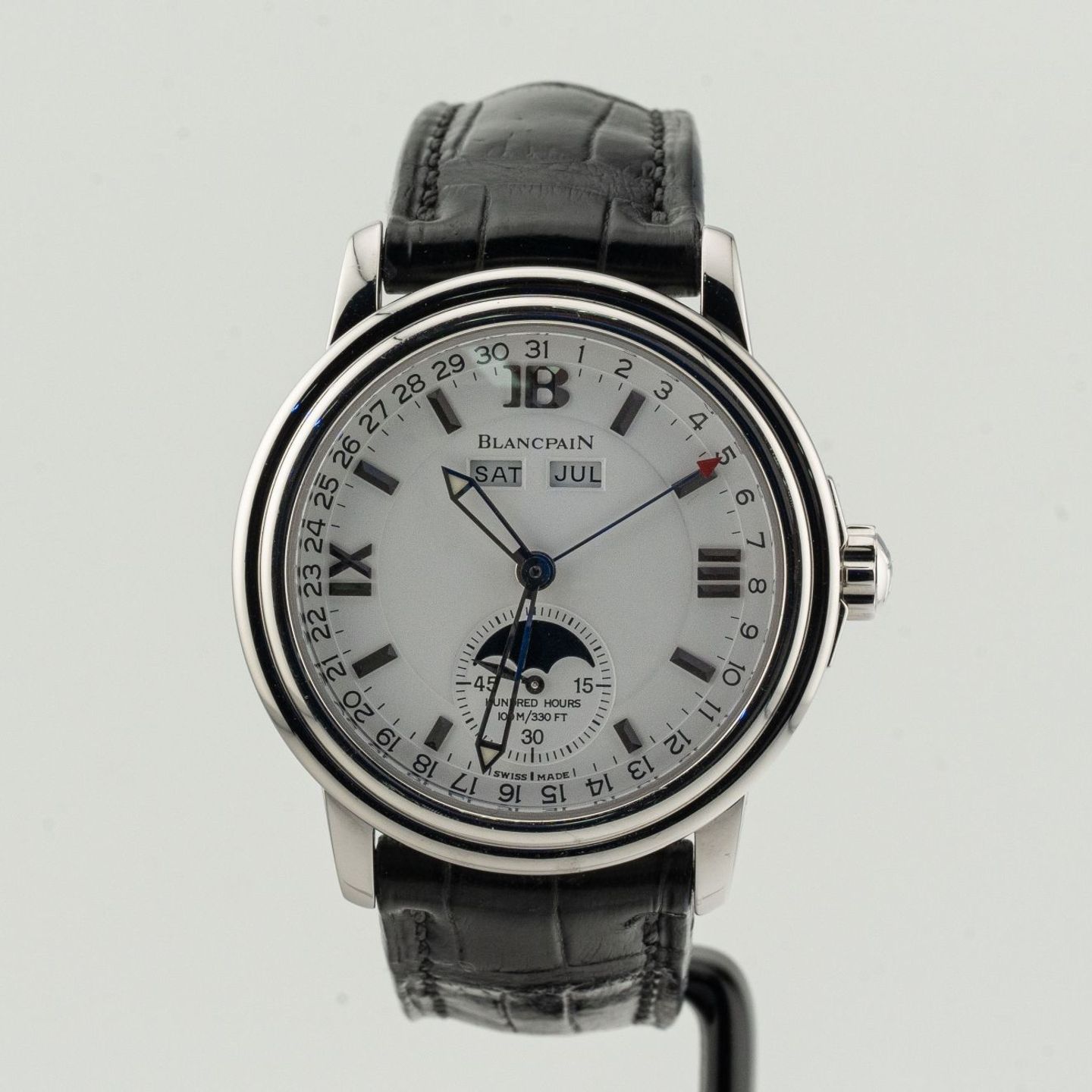 Blancpain Léman Moonphase 2763-1127 (Unknown (random serial)) - White dial 38 mm Steel case (1/8)