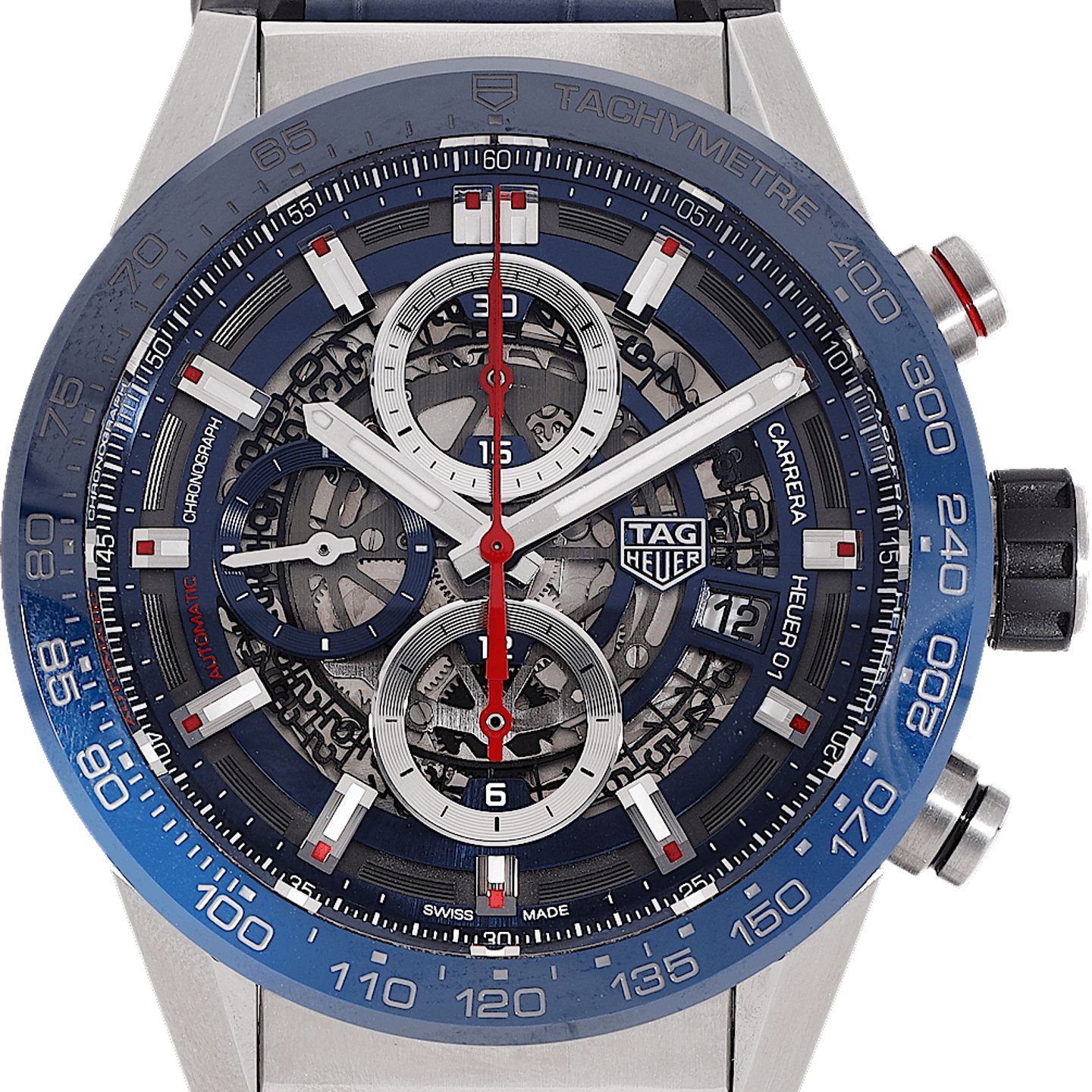 TAG Heuer Carrera Calibre HEUER 01 CAR201T.FC6406 (2021) - Transparent dial 43 mm Steel case (1/5)