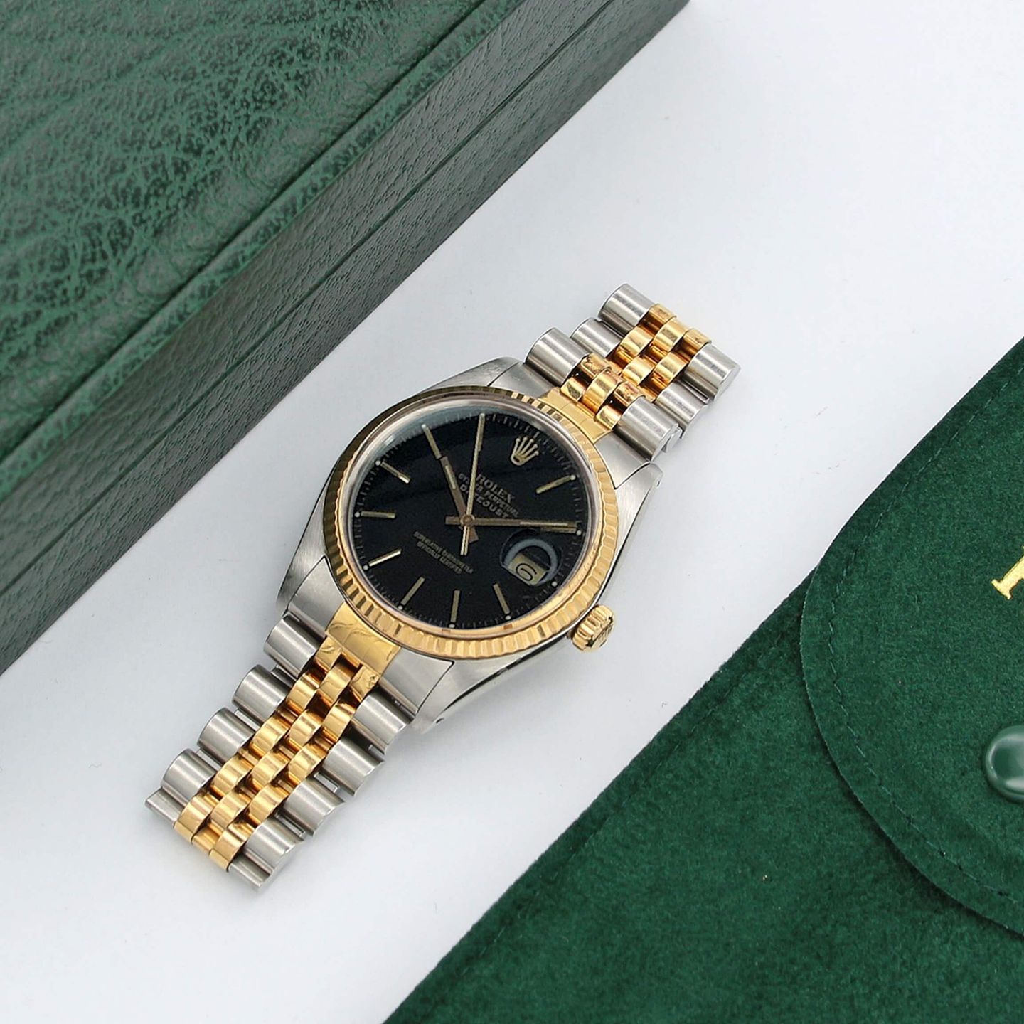 Rolex Datejust 36 16013 (Unknown (random serial)) - Black dial 36 mm Gold/Steel case (4/6)