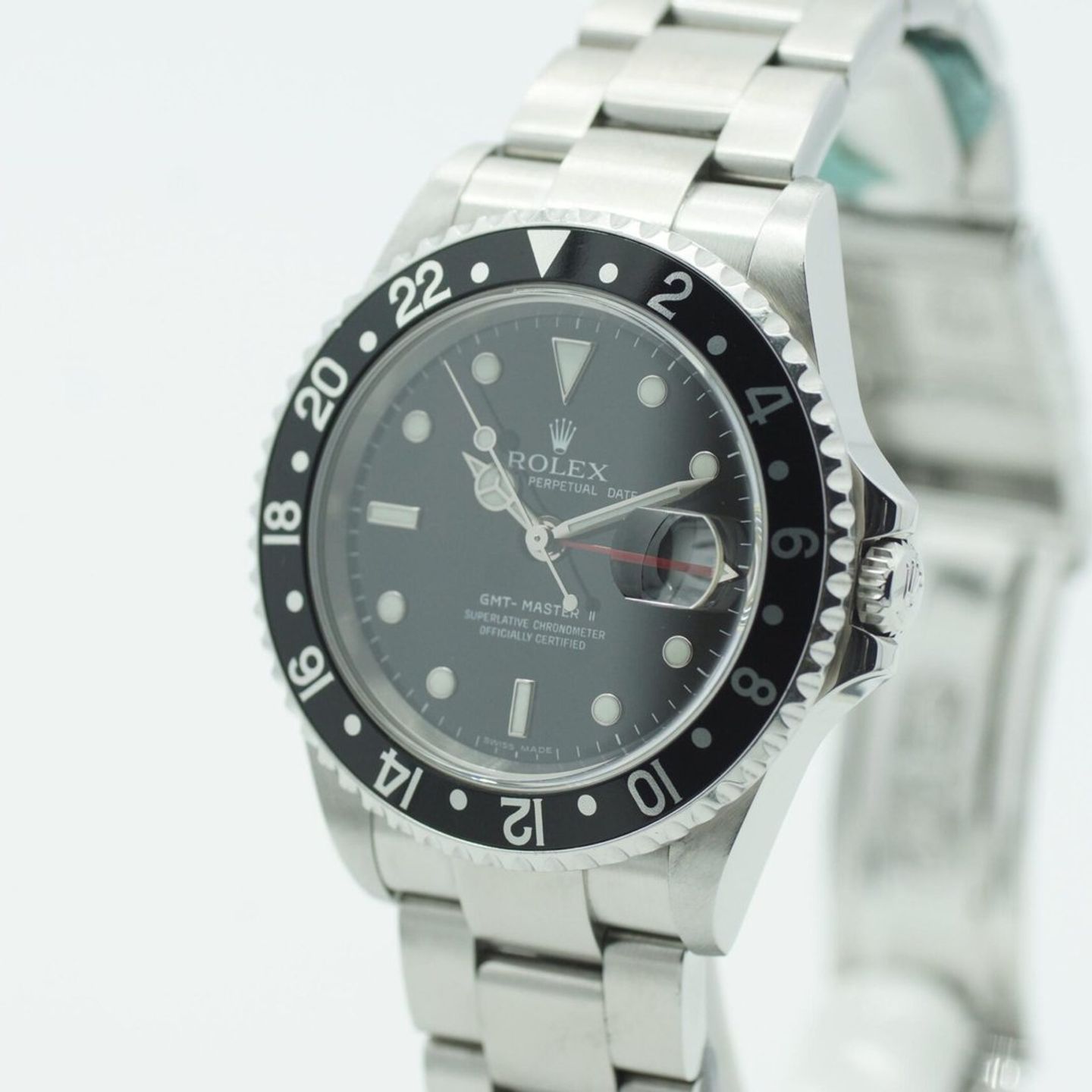 Rolex GMT-Master II 16710 (2002) - Zwart wijzerplaat 40mm Staal (3/8)