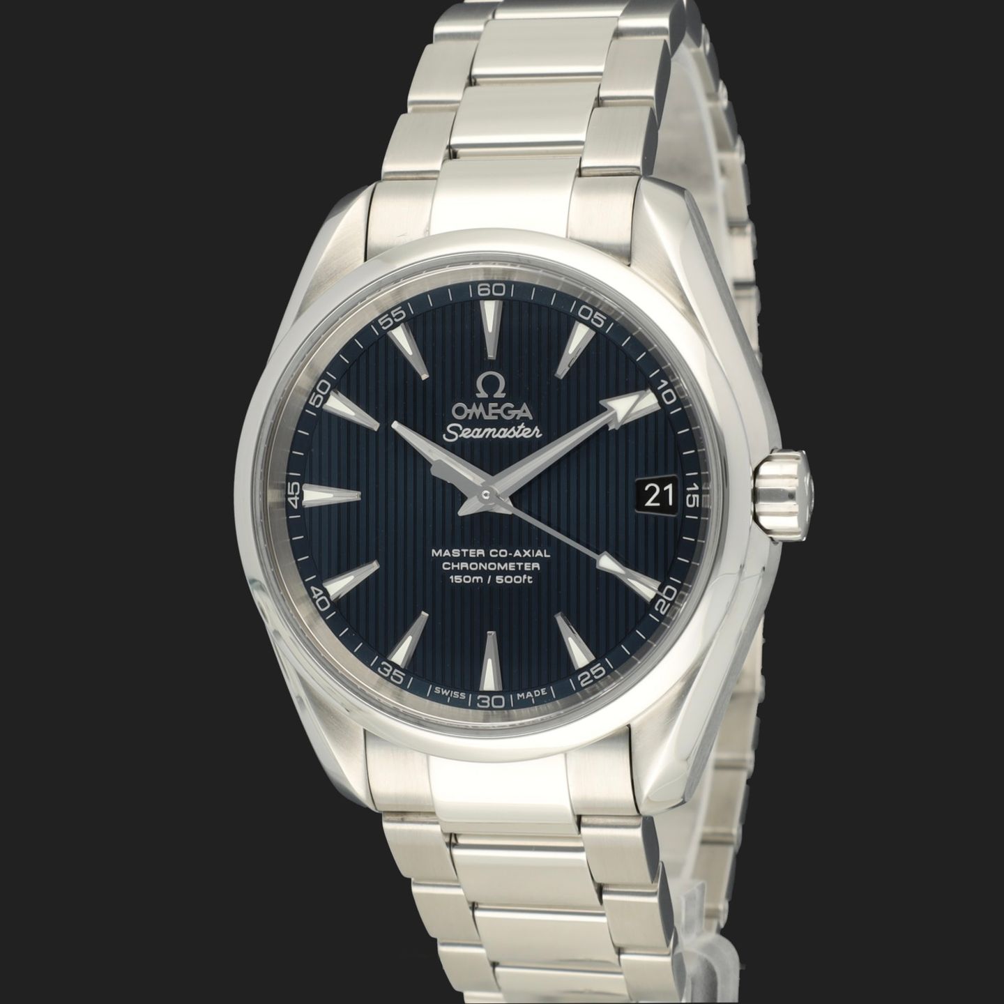 Omega Seamaster Aqua Terra 231.10.39.21.03.002 (2018) - Blue dial 39 mm Steel case (1/8)