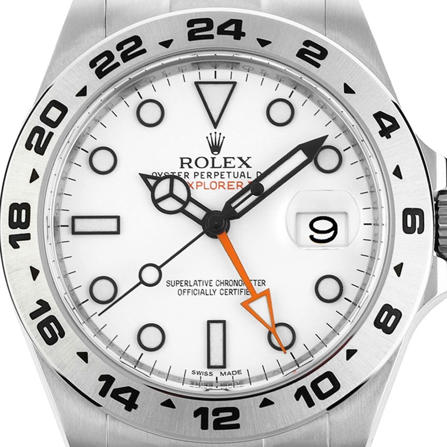 Rolex Explorer II 216570 (2013) - Wit wijzerplaat 42mm Staal (1/8)