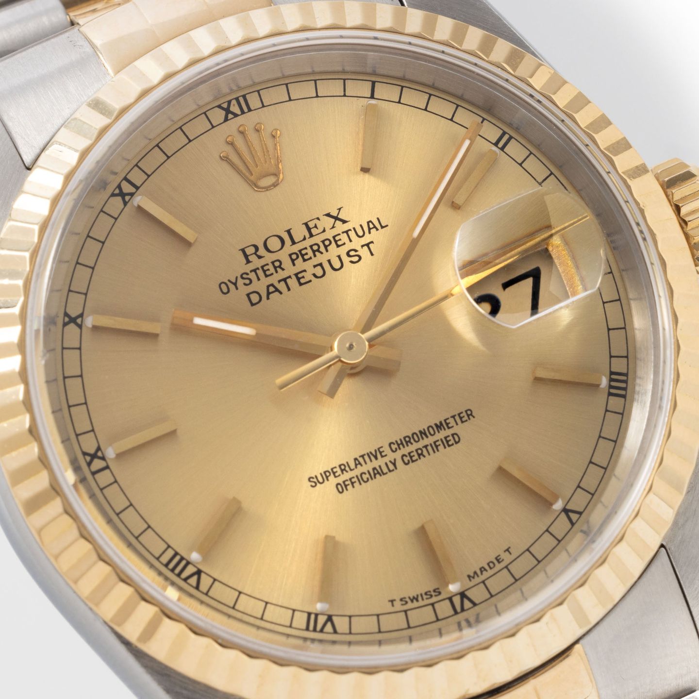 Rolex Datejust 36 16233 (1995) - Champagne dial 36 mm Gold/Steel case (4/7)