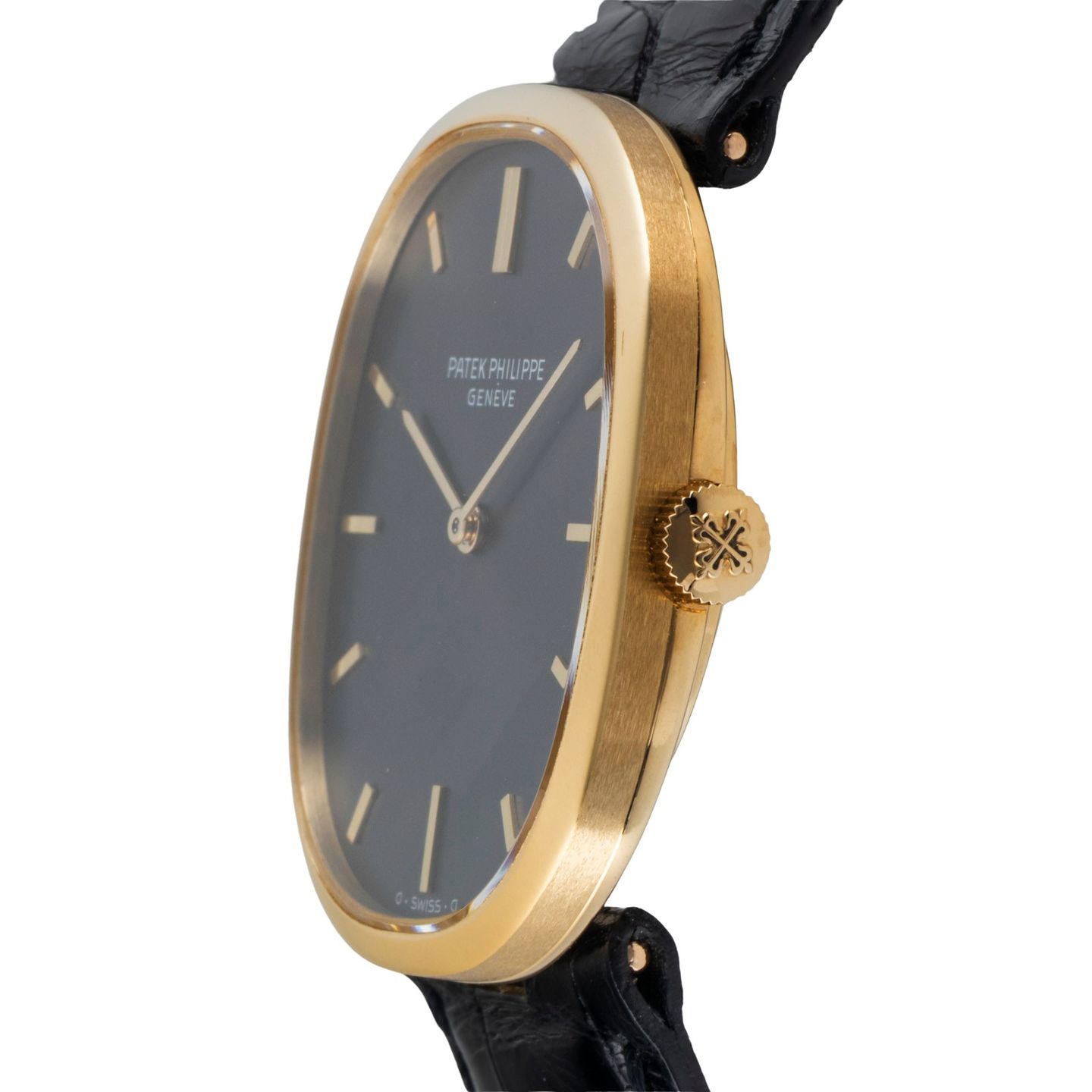 Patek Philippe Golden Ellipse 3548 (1970) - Blue dial 27 mm Yellow Gold case (6/8)