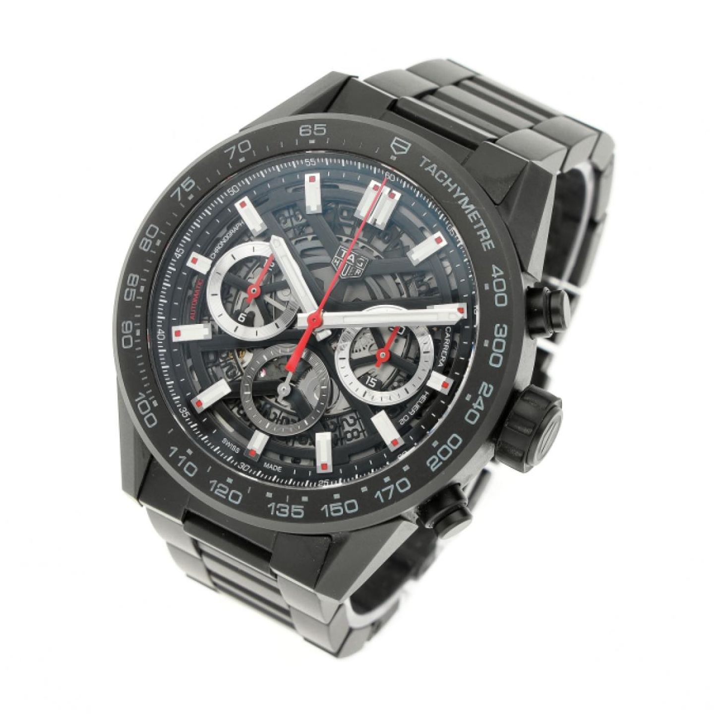 TAG Heuer Carrera CBG2A90.BH0653 (2022) - Black dial 45 mm Ceramic case (2/8)