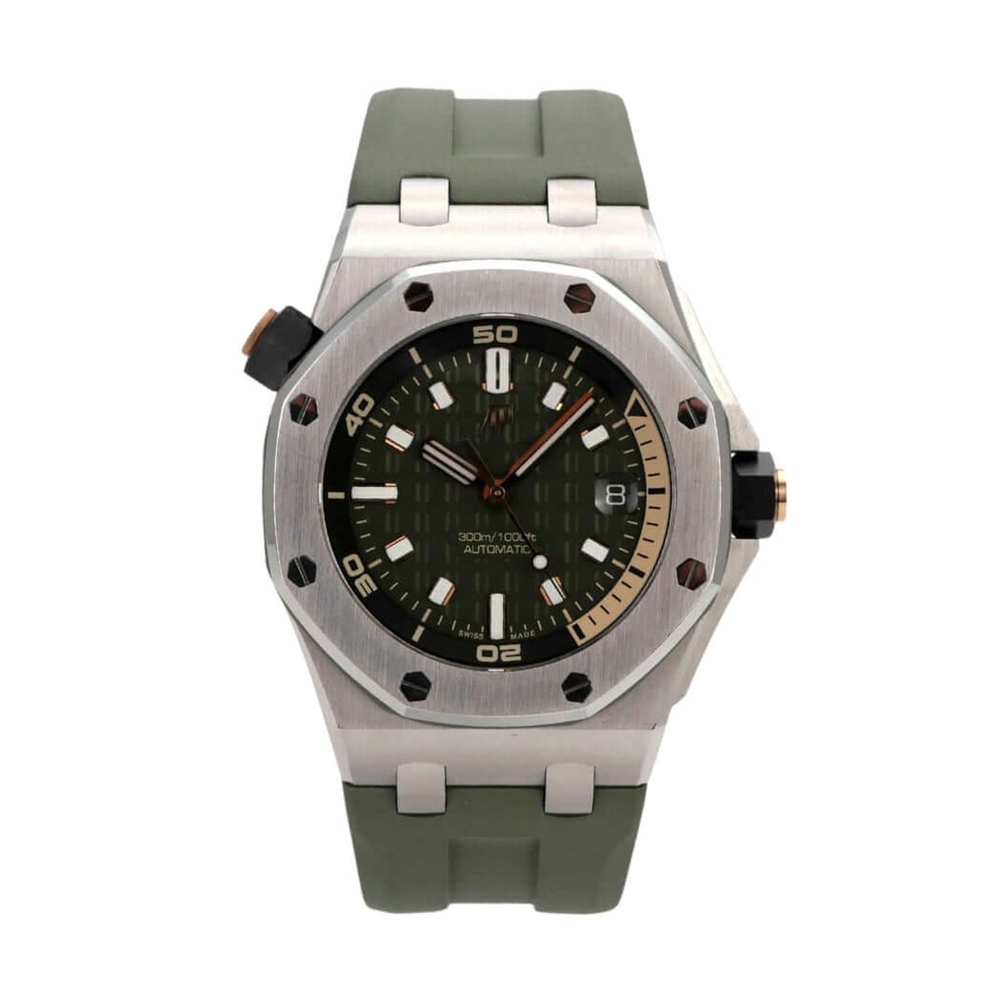 Audemars Piguet Royal Oak Offshore Diver 15720ST.OO.A052CA.01 (2021) - Green dial 42 mm Steel case (2/8)