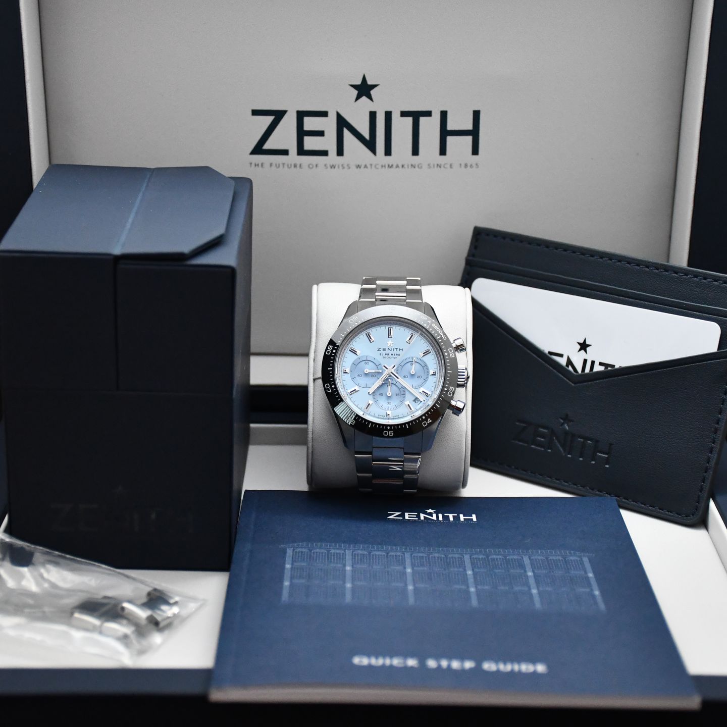 Zenith Chronomaster Sport 03.3105.3600/52.M3100 (2023) - Blue dial 41 mm Steel case (1/7)
