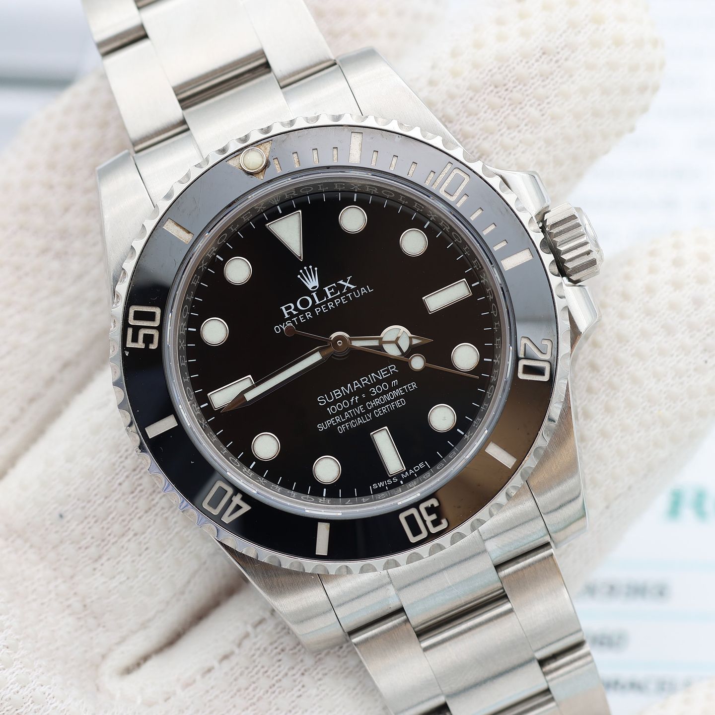 Rolex Submariner No Date 114060 (Onbekend (willekeurig serienummer)) - Zwart wijzerplaat 40mm Staal (5/8)