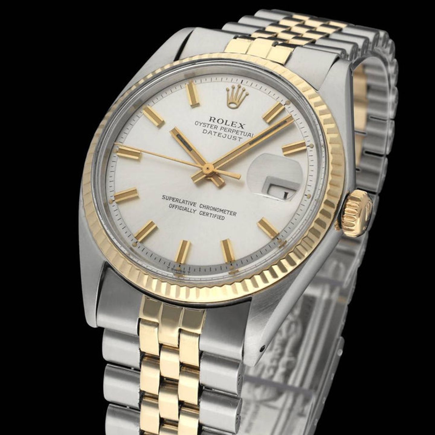 Rolex Datejust 1601 (1970) - Silver dial 36 mm Gold/Steel case (7/7)