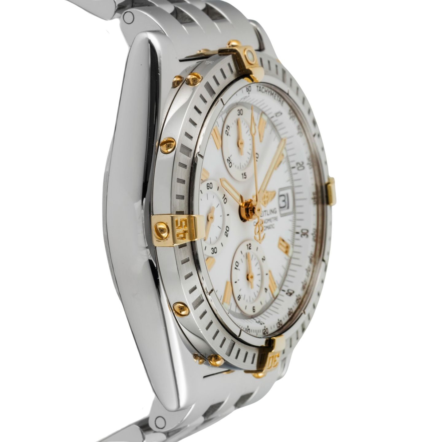 Breitling Chronomat B13352 (2002) - White dial 39 mm Steel case (7/8)