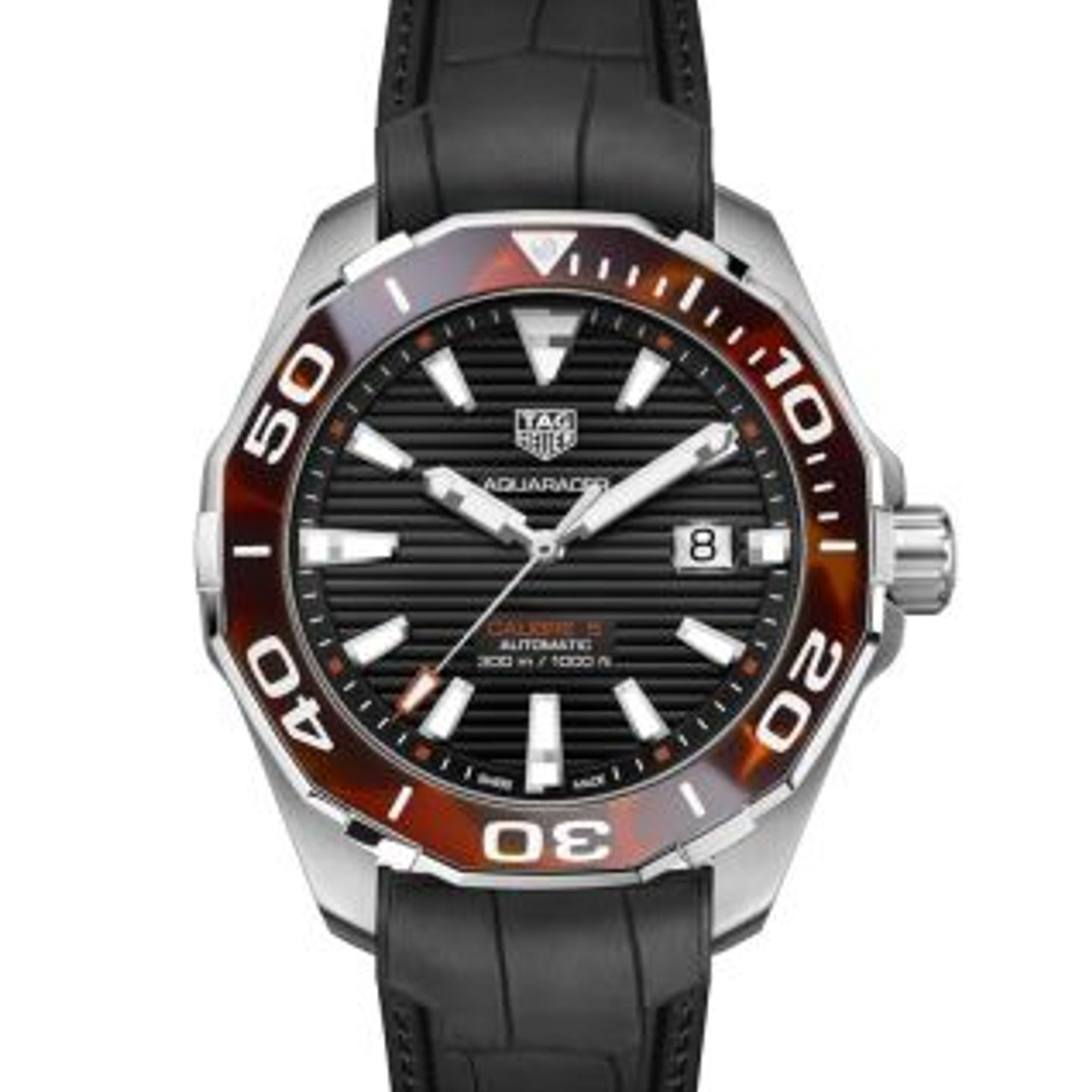 TAG Heuer Aquaracer 300M WAY201N.FT6177 (2023) - Zwart wijzerplaat 43mm Staal (1/1)