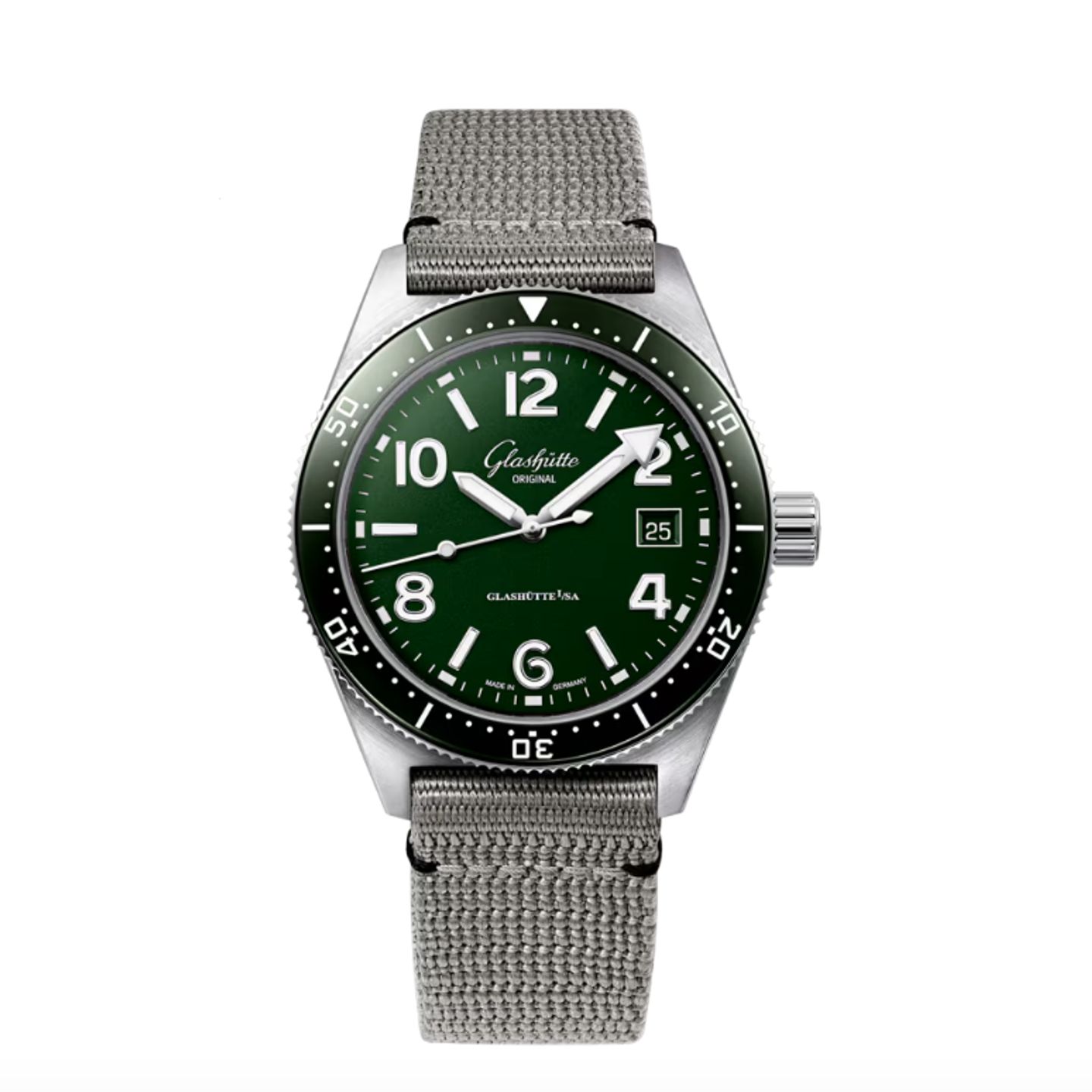 Glashütte Original SeaQ 1-39-11-13-83-34 (2023) - Groen wijzerplaat 40mm Staal (1/1)