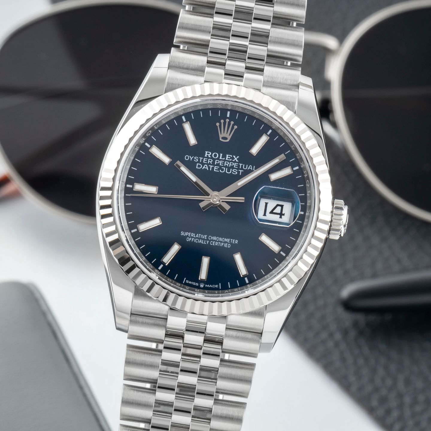 Rolex Datejust 36 126234 (Unknown (random serial)) - Blue dial 36 mm Steel case (3/8)
