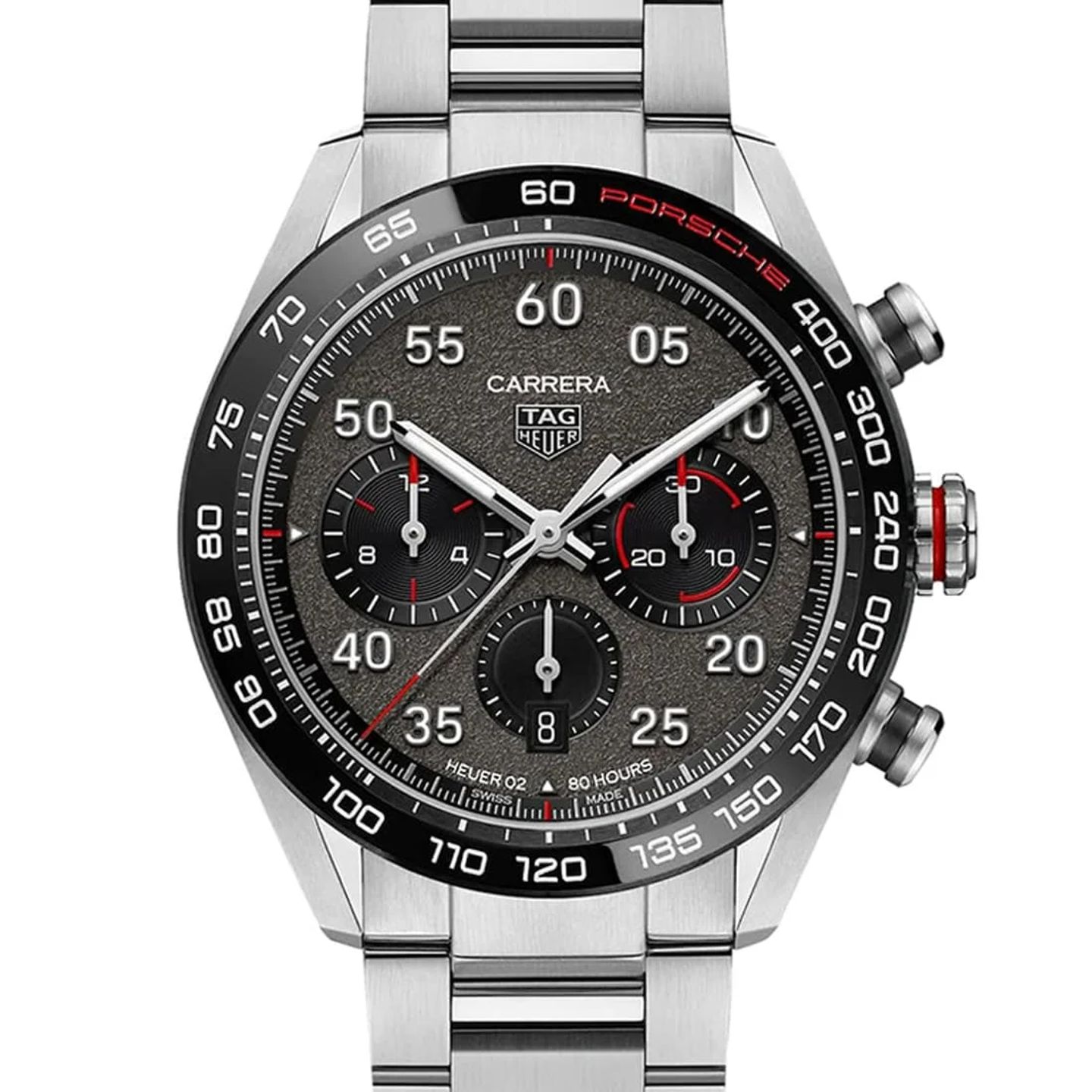 TAG Heuer Carrera Porsche Chronograph Special Edition CBN2A1F.BA0643 (2024) - Grijs wijzerplaat 44mm Staal (2/3)