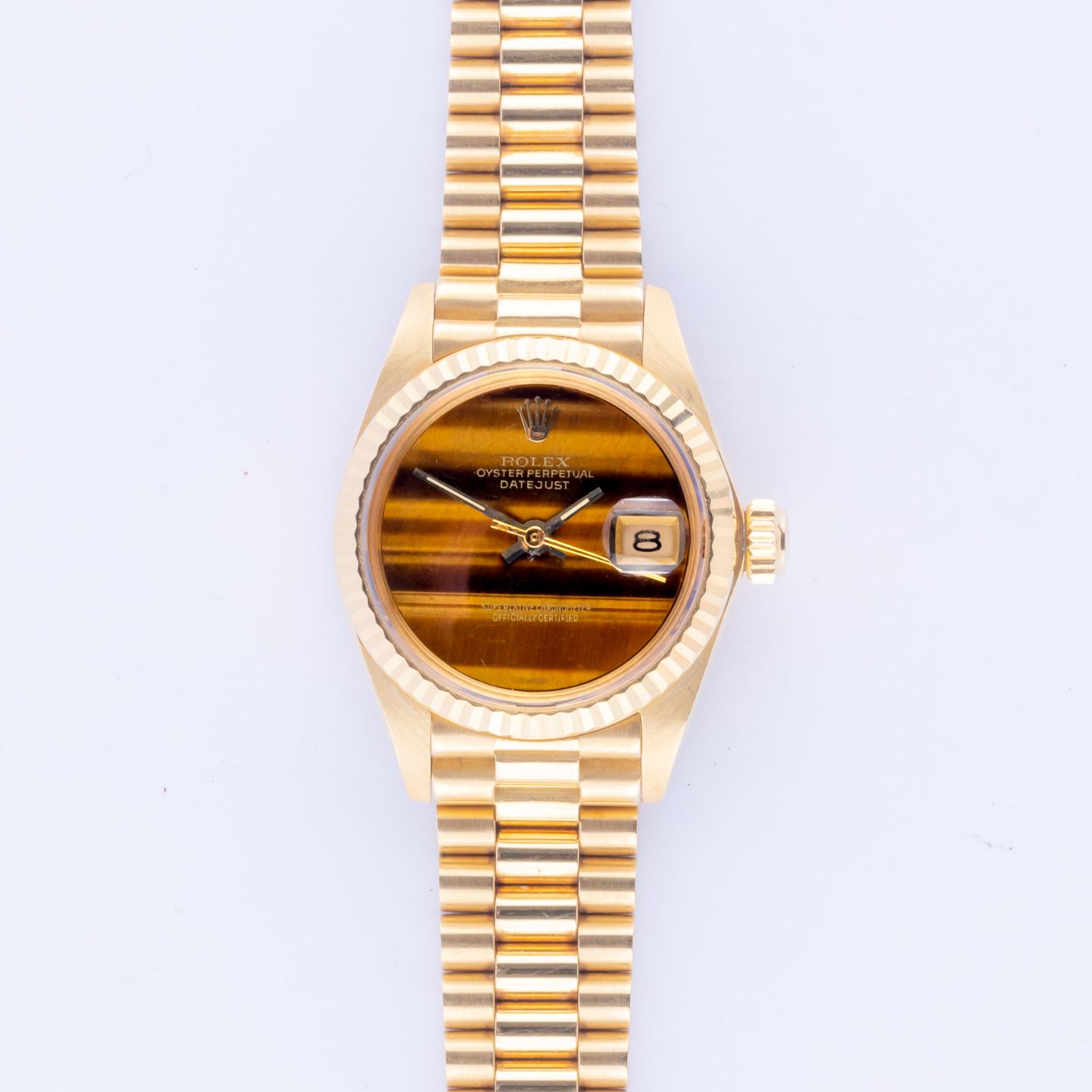 Rolex Lady-Datejust 6917 (1982) - Brown dial 26 mm Yellow Gold case (3/8)