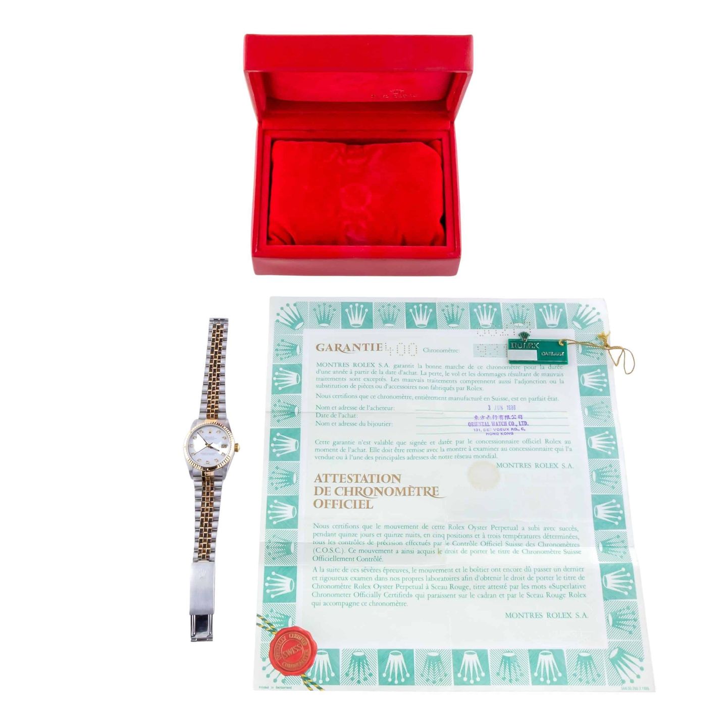 Rolex Datejust 31 68273 (1986) - White dial 31 mm Gold/Steel case (8/8)