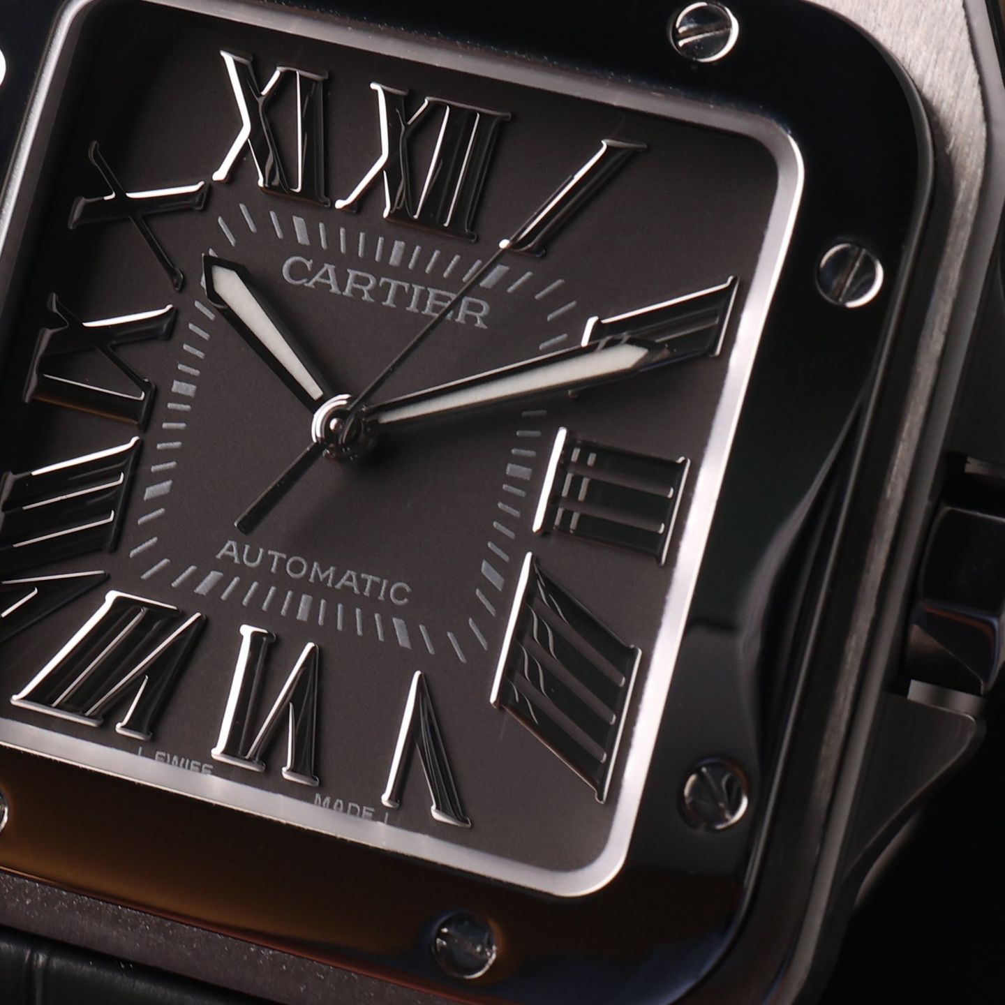 Cartier Santos 100 2656 (2009) - 38mm Staal (2/3)