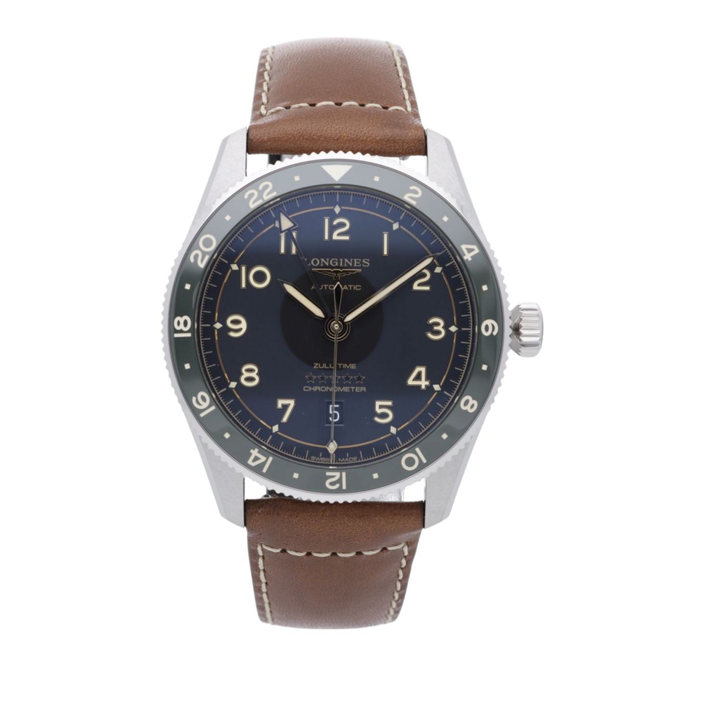 Longines Spirit L3.812.4.63.2 (2026) - Grijs wijzerplaat 42mm Staal (1/7)