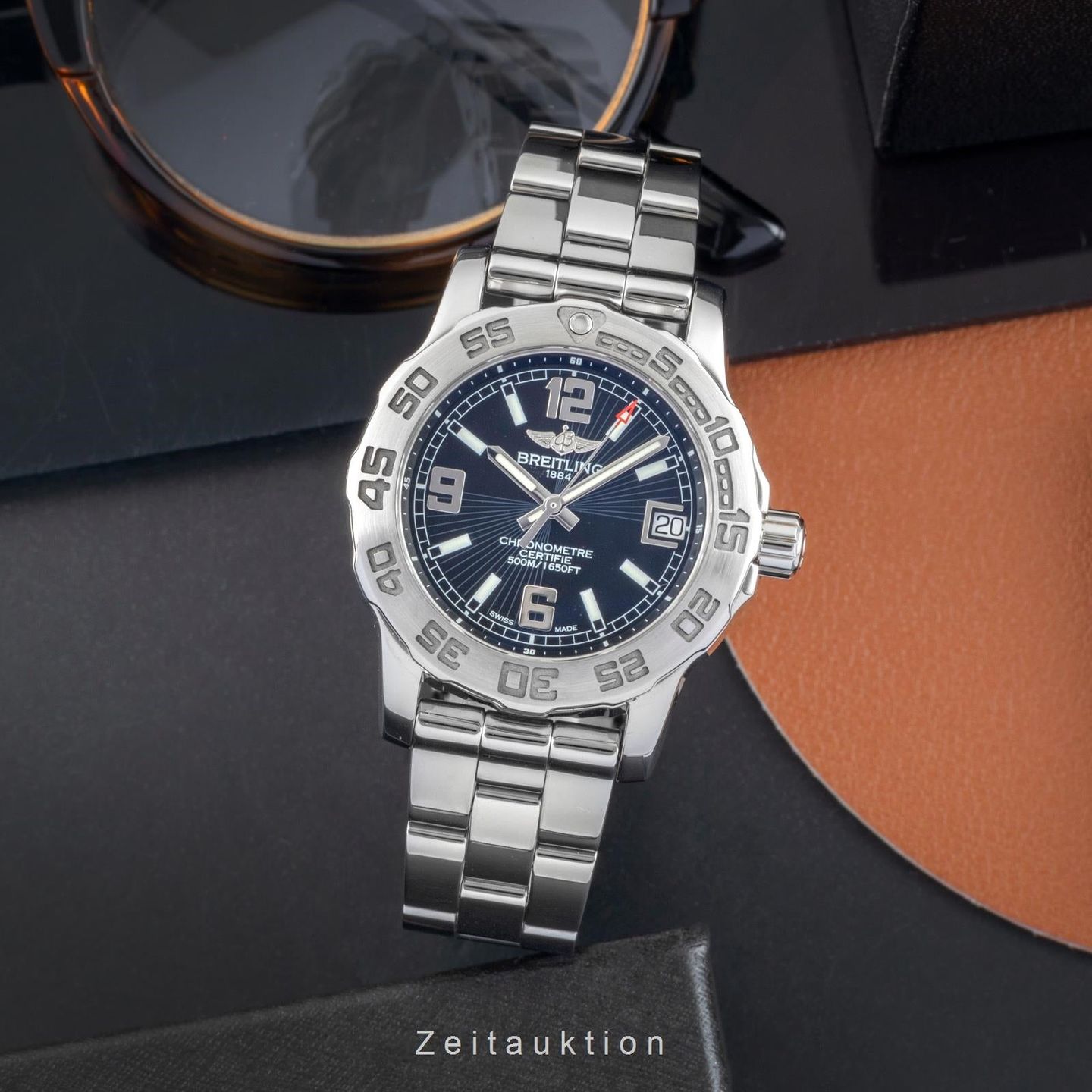 Breitling Colt Lady A7738711/BB51 (Onbekend (willekeurig serienummer)) - Zwart wijzerplaat 33mm Staal (3/8)
