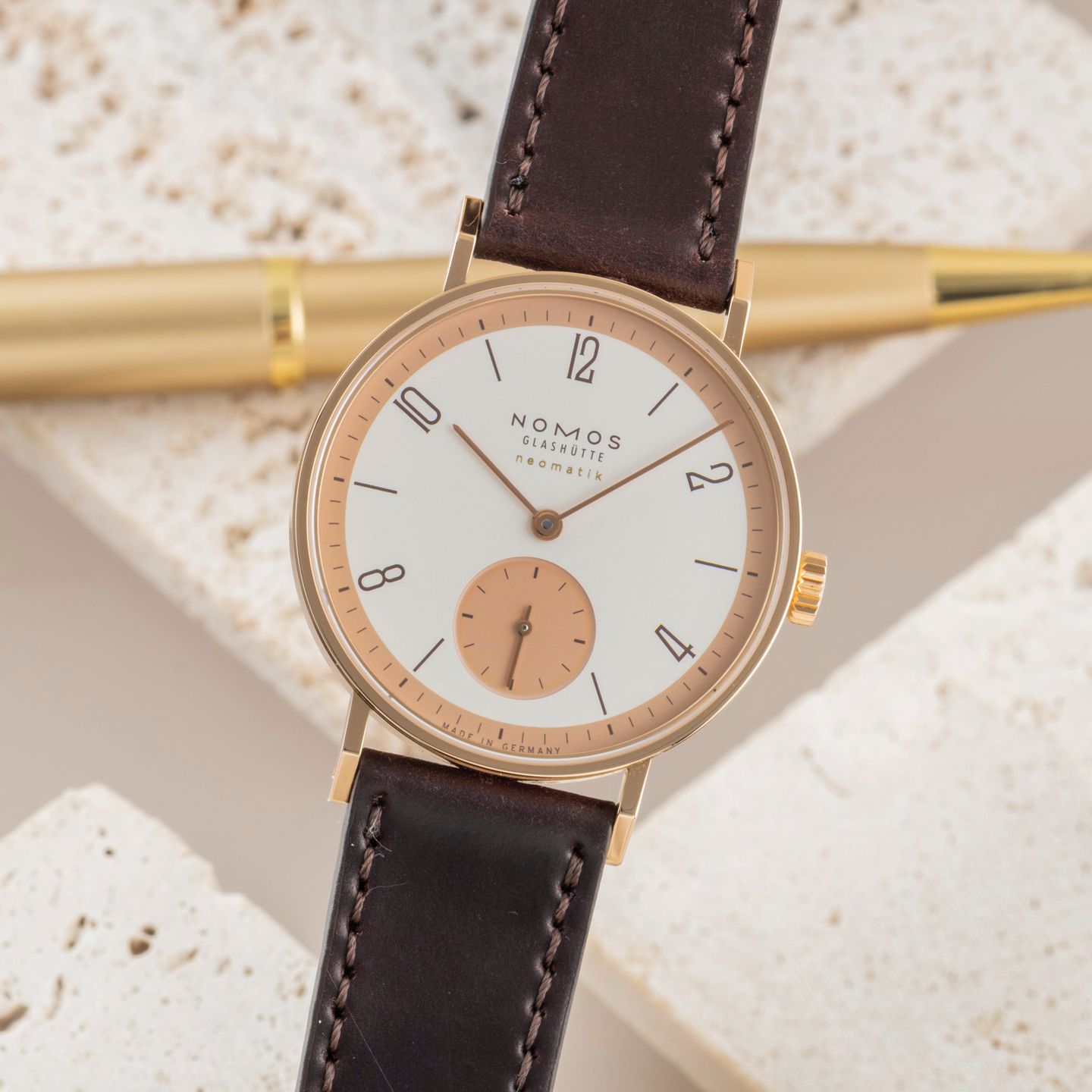 NOMOS Tangente Neomatik 160.S1 (Unknown (random serial)) - 35 mm Rose Gold case (3/8)