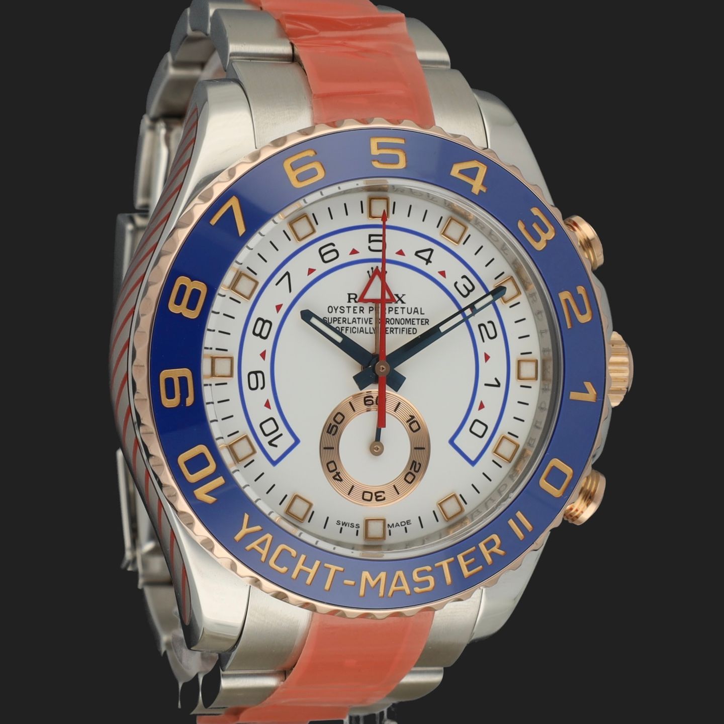 Rolex Yacht-Master II 116681 (2013) - White dial 44 mm Gold/Steel case (4/8)