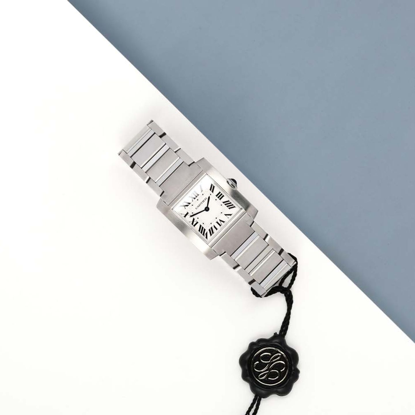Cartier Tank Française WSTA0074 (2023) - Silver dial 32 mm Steel case (2/7)