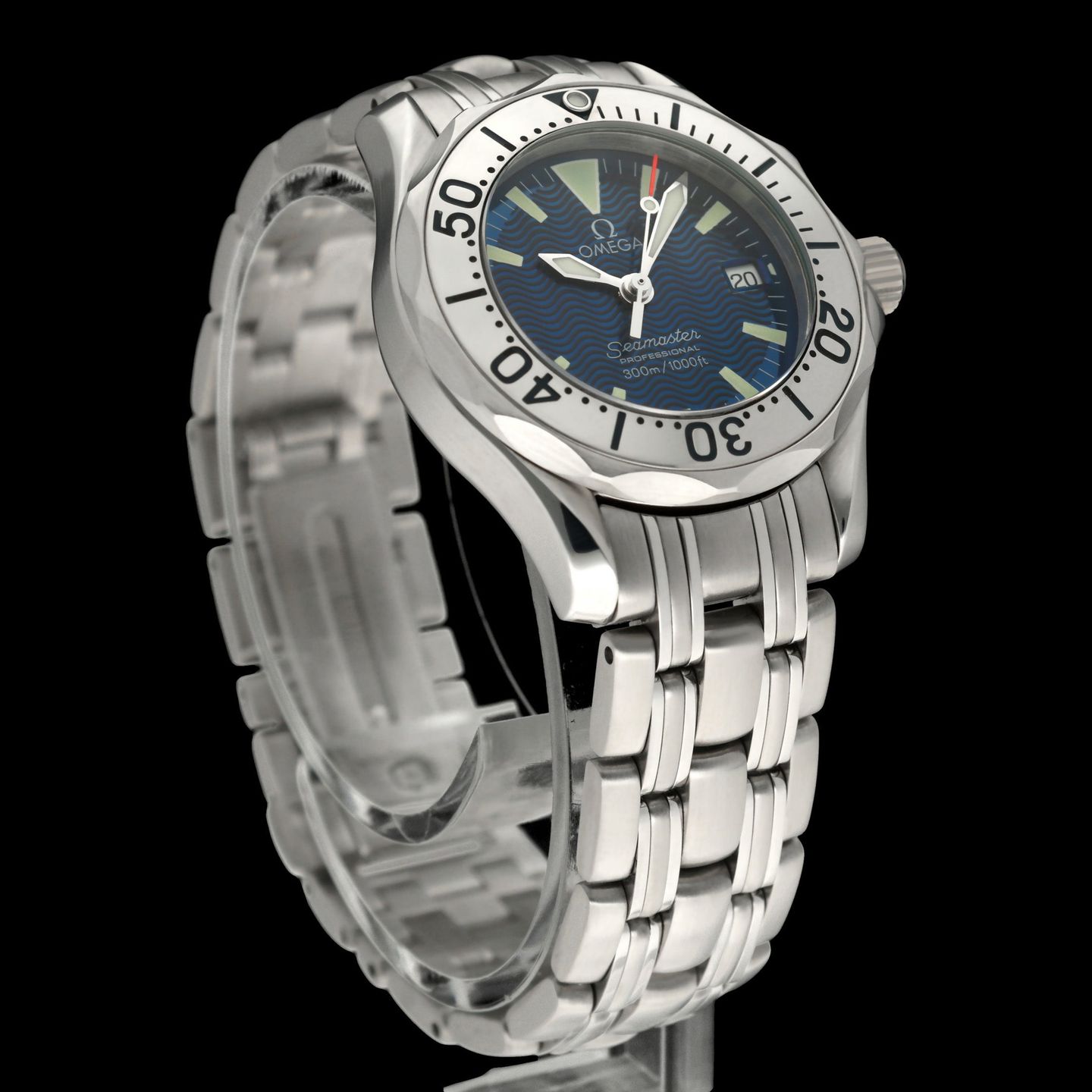 Omega Seamaster 2283.80 (2001) - Blue dial 29 mm Steel case (5/8)
