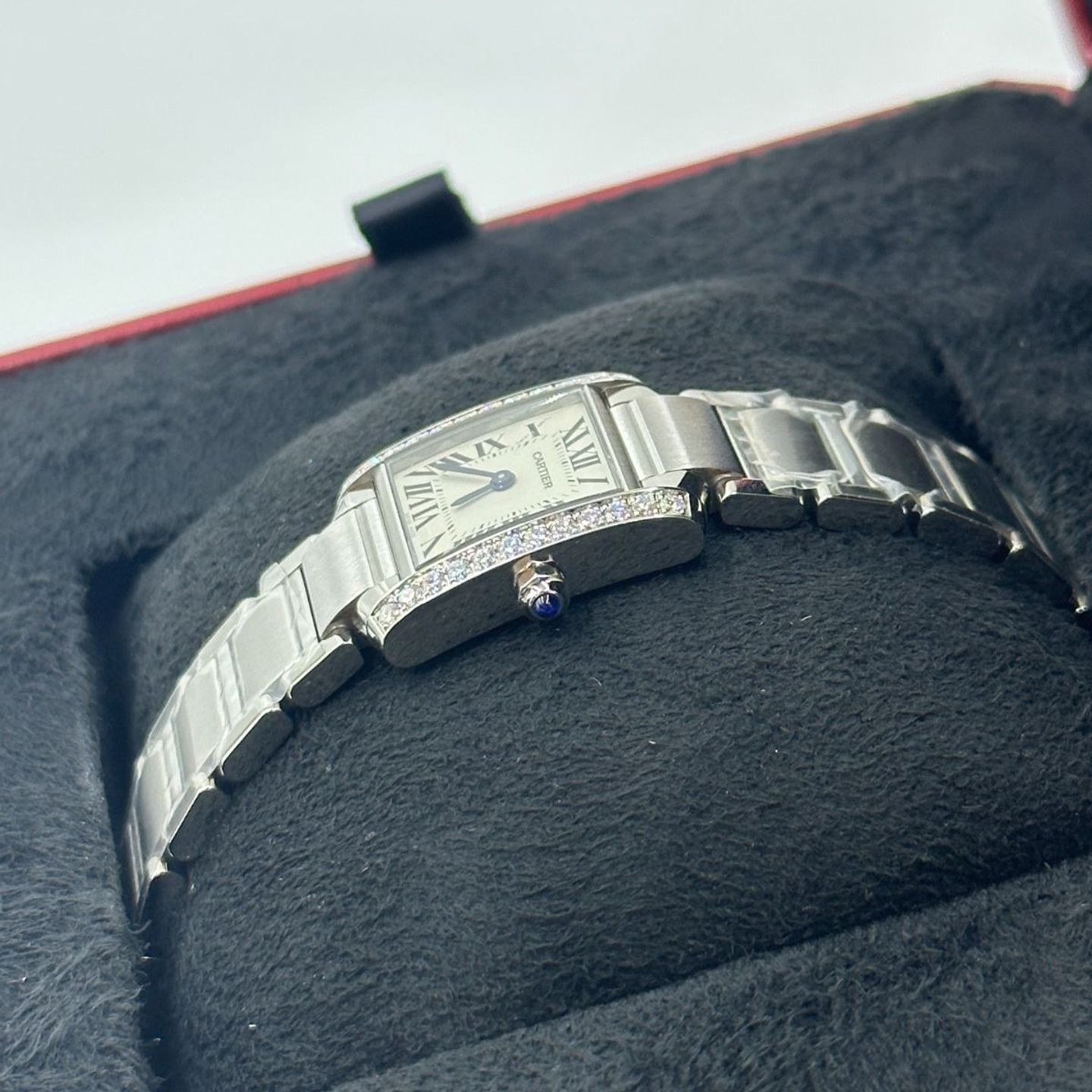 Cartier Tank Française W4TA0008 (2024) - Wit wijzerplaat 25mm Staal (5/8)