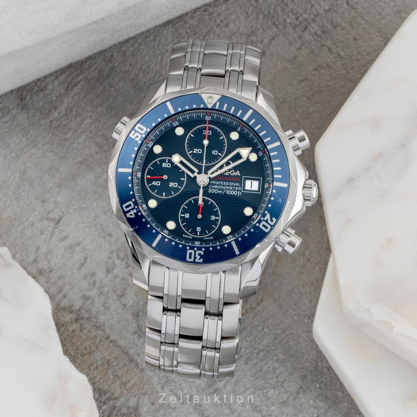 Omega Seamaster Diver 300 M 2225.80.00 (Unknown (random serial)) - Blue dial 42 mm Steel case (3/8)