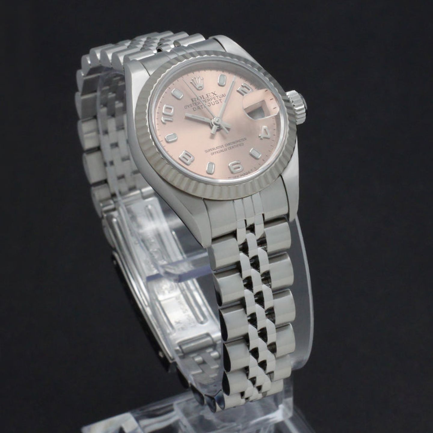 Rolex Lady-Datejust 69174 (1999) - Roze wijzerplaat 26mm Staal (4/7)