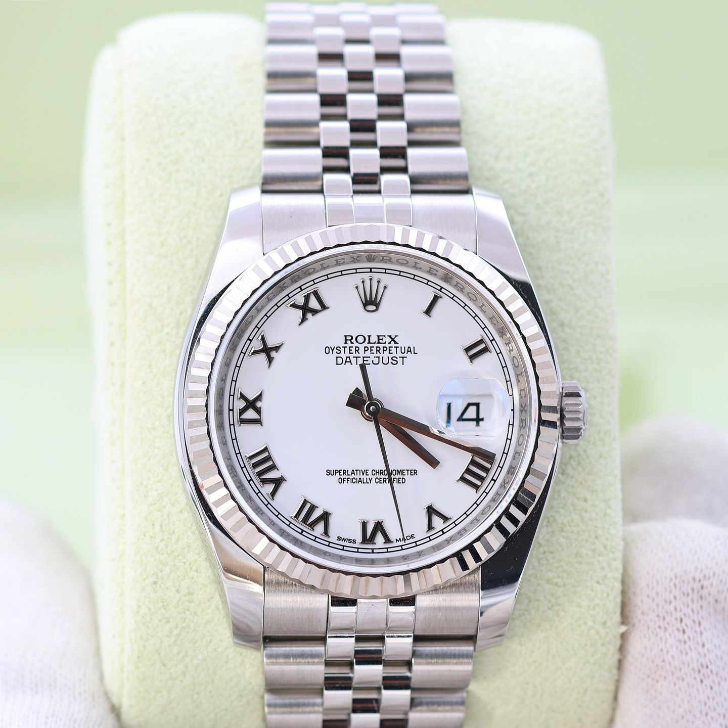 Rolex Datejust 36 116234 (2007) - Wit wijzerplaat 36mm Staal (1/8)
