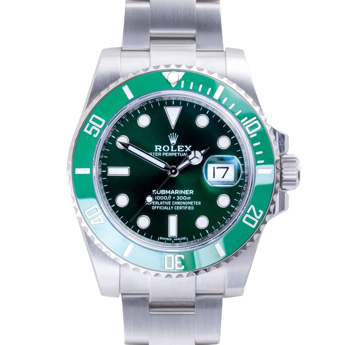 Rolex Submariner Date 116610LV (2018) - Groen wijzerplaat 40mm Staal (3/8)