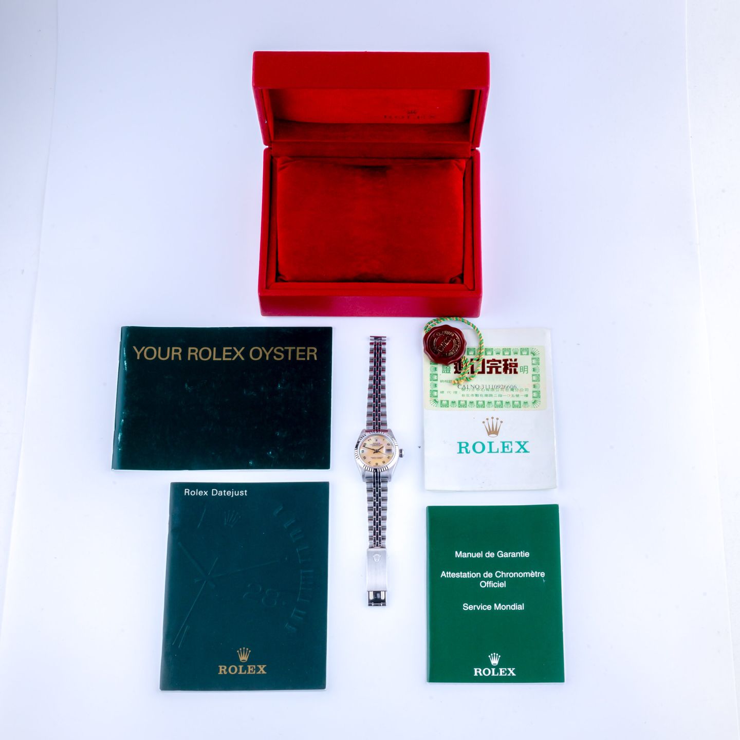 Rolex Lady-Datejust 79173 (2000) - Pearl dial 26 mm Gold/Steel case (8/8)