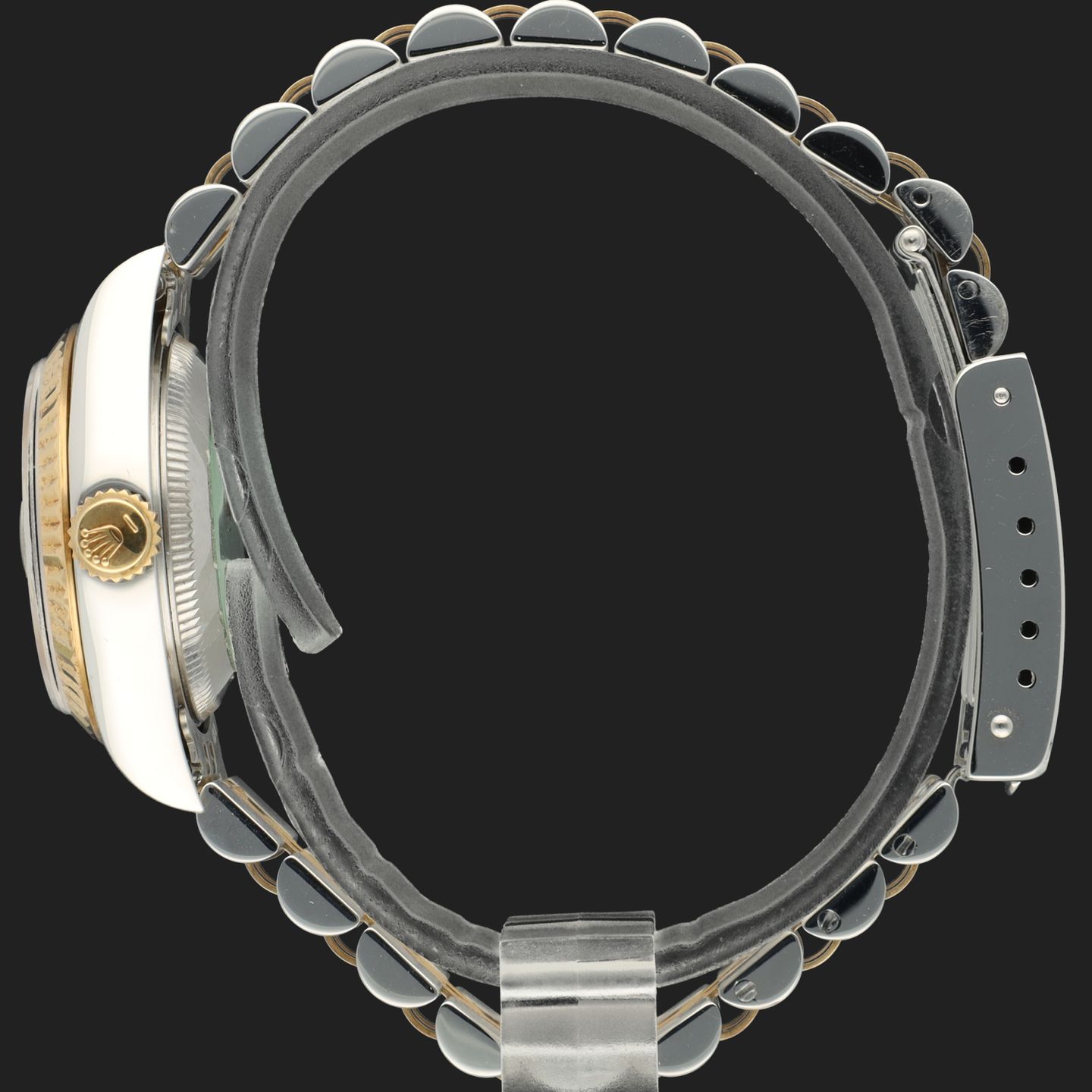 Rolex Lady-Datejust 69173 (1997) - Champagne dial 26 mm Gold/Steel case (7/8)