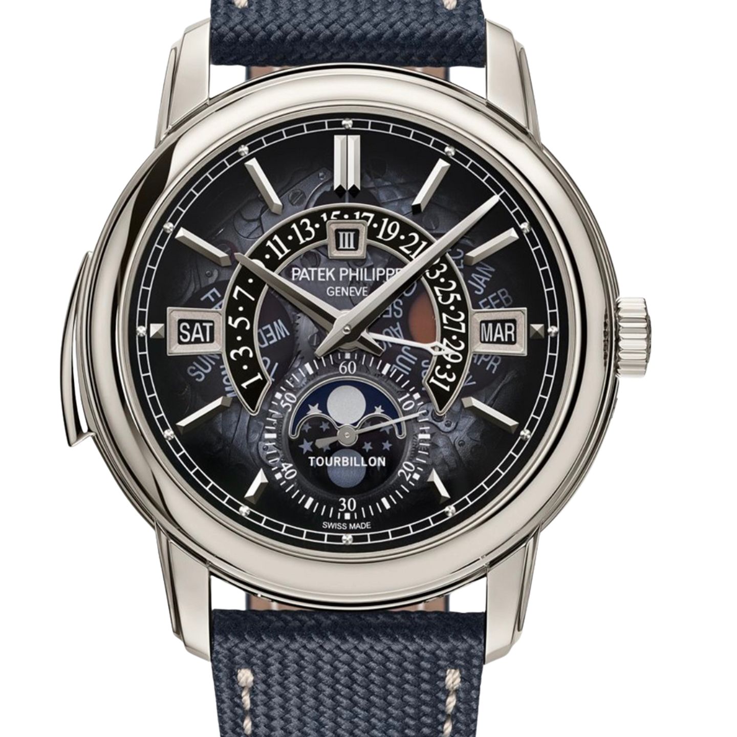 Patek Philippe Minute Repeater Perpetual Calendar 5316/50P-001 (Unknown (random serial)) - Blue dial 40 mm Platinum case (1/1)