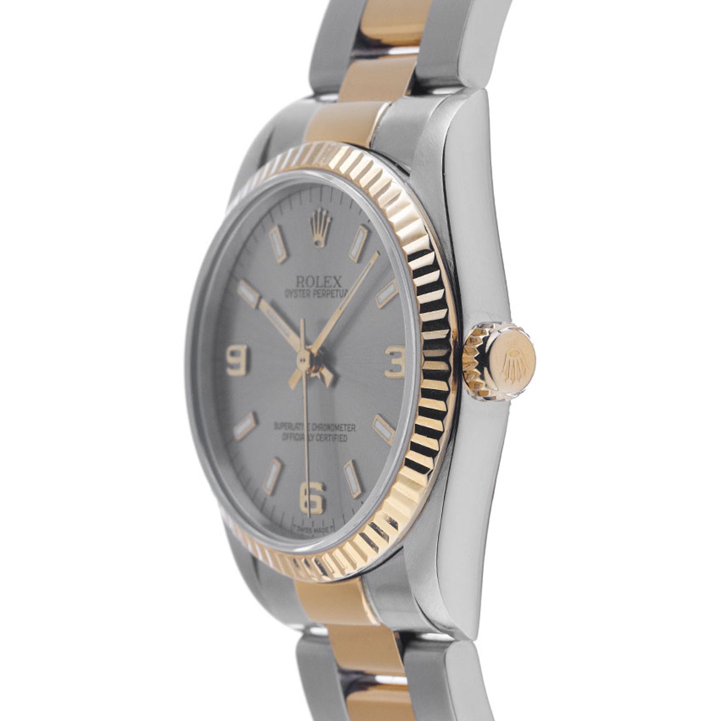 Rolex Oyster Perpetual 31 77513 (2004) - Grijs wijzerplaat 31mm Goud/Staal (4/8)