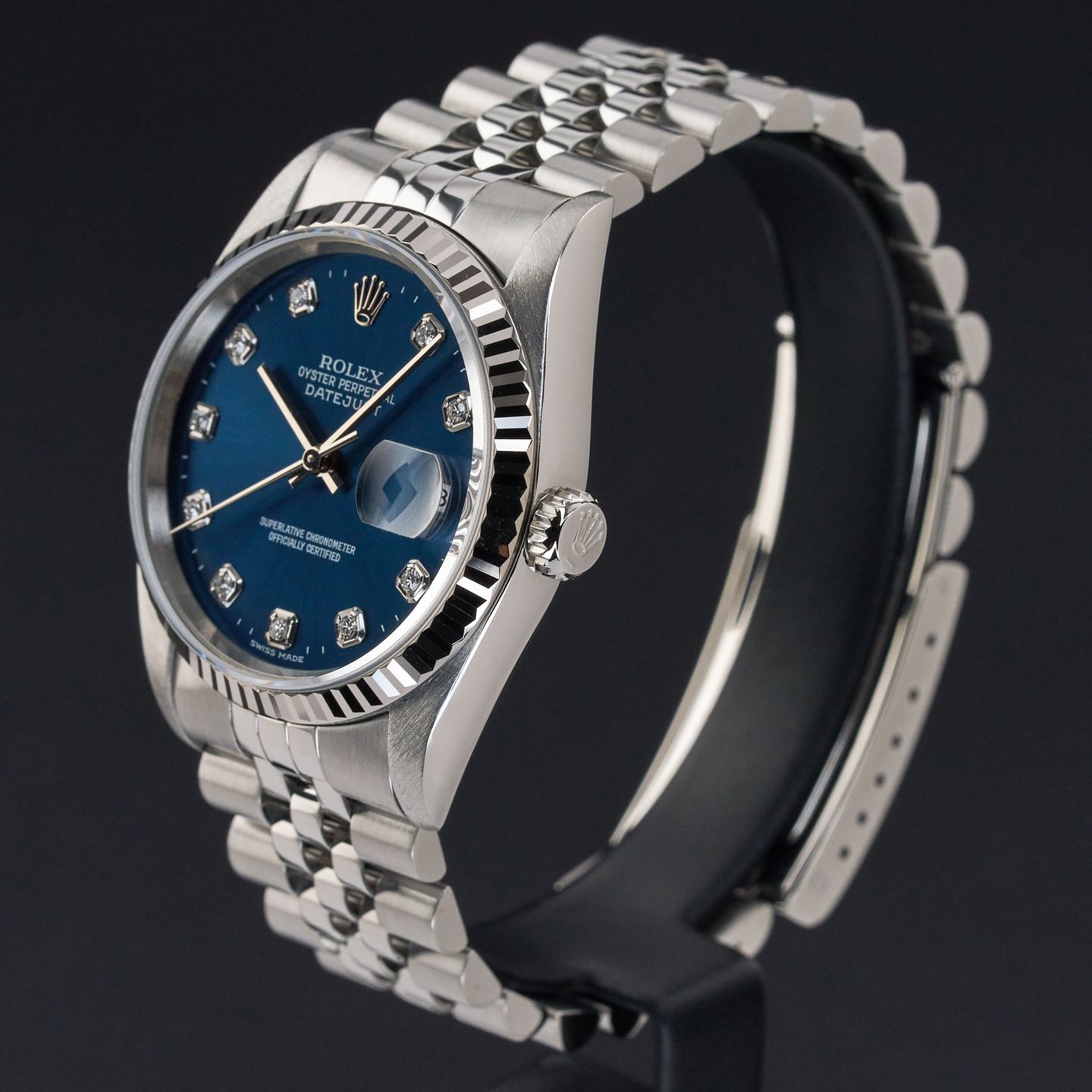 Rolex Datejust 36 16234 (1999) - Blauw wijzerplaat 36mm Staal (4/8)